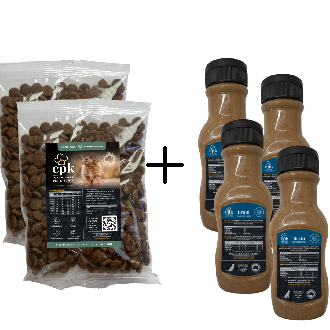 Large Pack (2 x 18KG Kibble Bag + 4x Brain Toppers)